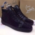 Christian Louboutin Black Louis Lux High-Top Sneakers swarovski